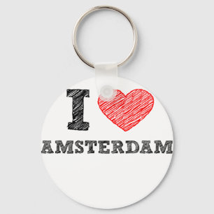 Jag älskar Amsterdam Nyckelring