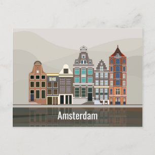 Jag älskar Amsterdam reser den Nederländerna Meddelande Vykort