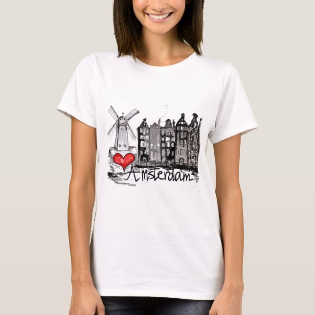 Jag älskar Amsterdam T-shirt (Framsida)