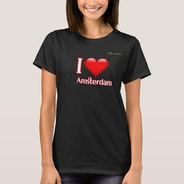 Jag älskar Amsterdam T Shirt (Framsida)