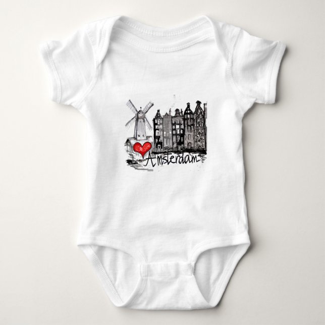 Jag älskar Amsterdam Tee Shirt (Framsida)