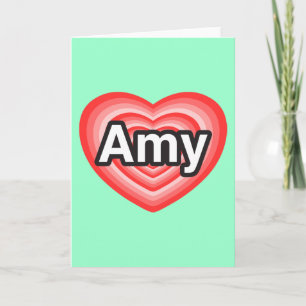 Jag älskar amyen. Jag älskar dig amyen. Hjärta Kort