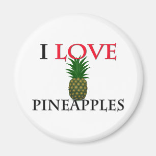 Jag älskar ananas magnet