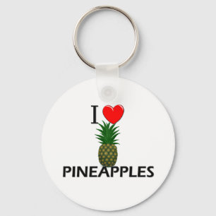 Jag älskar ananas nyckelring