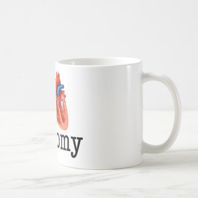 Jag älskar anatomi kaffemugg (Höger)
