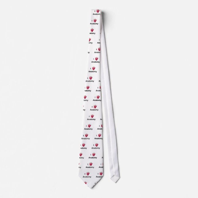 Jag älskar anatomi med människahjärta! slips (Framsida)
