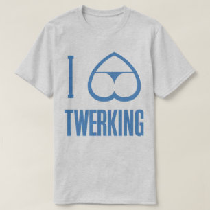 Jag älskar ändan för hjärtaTwerking den roliga Tee Shirt