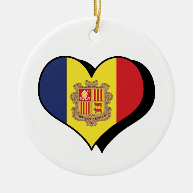 Jag älskar Andorra-ornament Julgransprydnad Keramik (Framsidan)