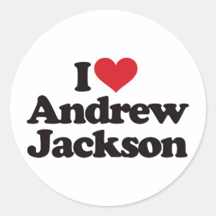 Jag älskar Andrew Jackson Runt Klistermärke