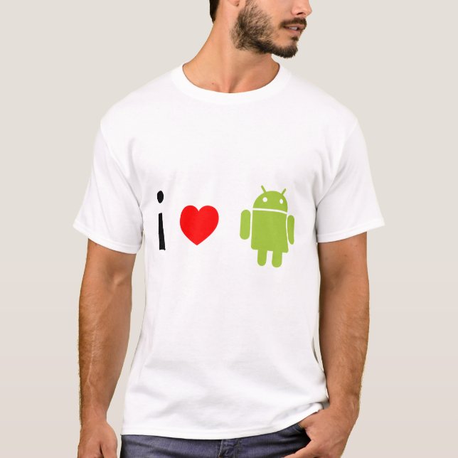 Jag älskar androiden t shirt (Framsida)