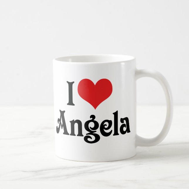 Jag älskar Angela Kaffemugg (Höger)