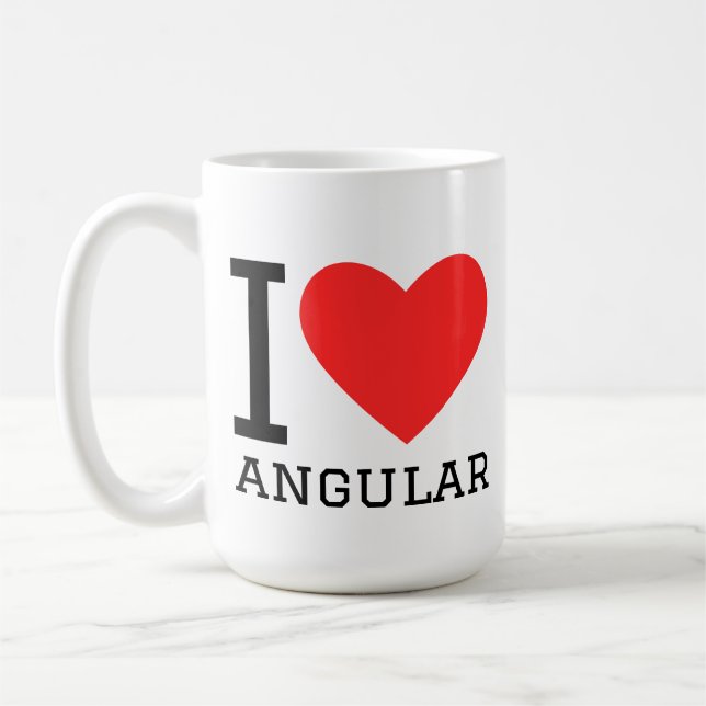 Jag älskar angular kaffemugg (Vänster)