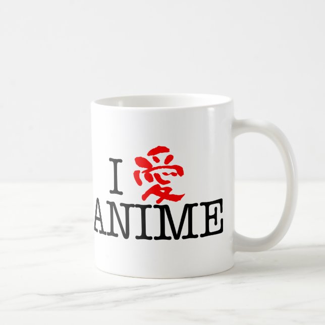 Jag älskar Anime Kaffemugg (Höger)