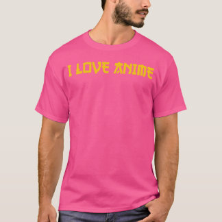 Jag älskar Anime retro T Shirt