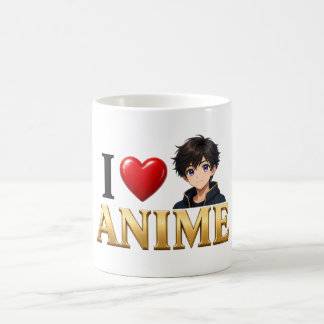 Jag älskar anime | Roligt present till anime-fan Kaffemugg