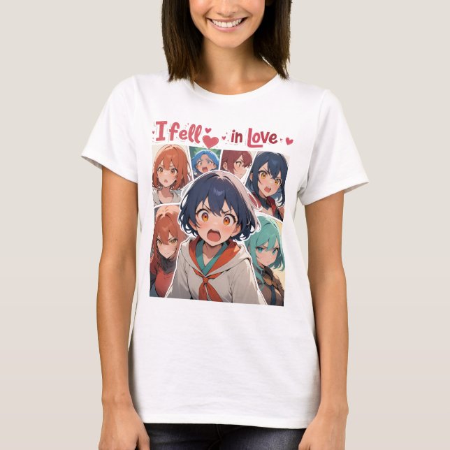 jag älskar anime t-shirt (Framsida)