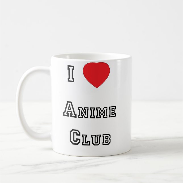 Jag älskar Animeklubbmuggen Kaffemugg (Vänster)
