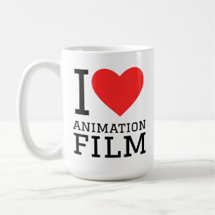 Jag älskar animerad film kaffemugg