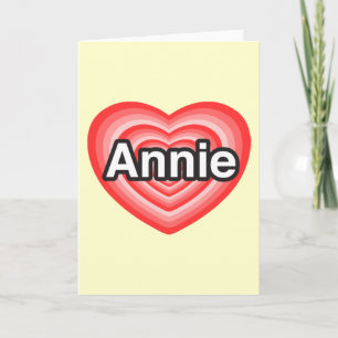 Jag älskar Annie. Jag älskar dig Annie. Hjärta Kort