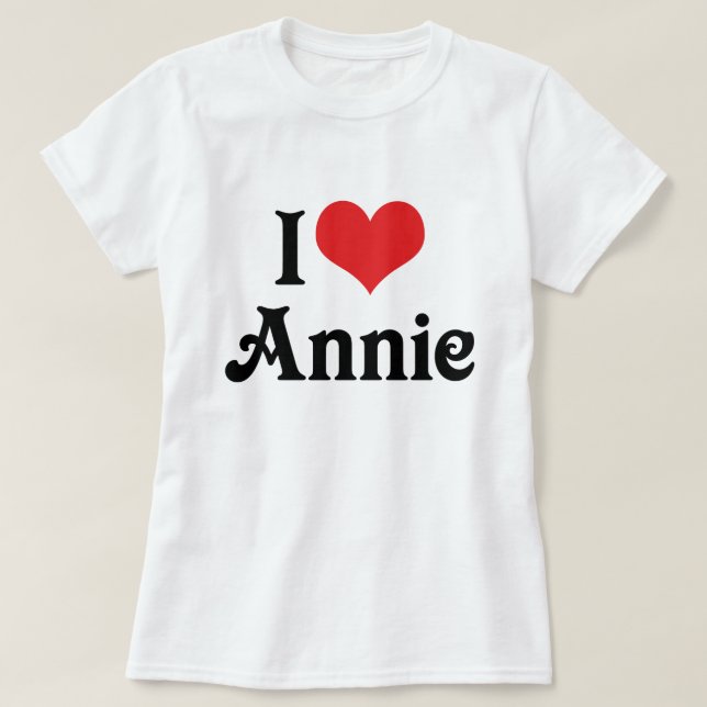 Jag älskar Annie T-shirt (Design framsida)