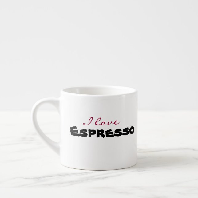 Jag älskar [anpassa] espressomugg (Vänster)