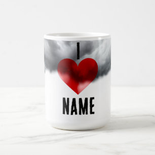 Jag älskar anpassat namn kaffemugg