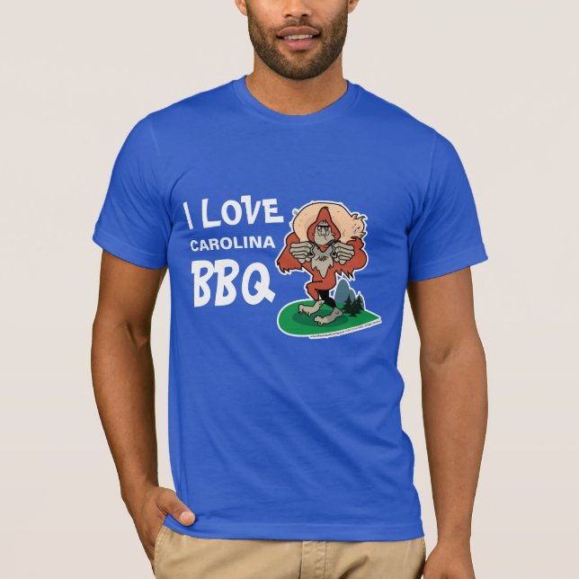 Jag älskar anpassningsbarT-tröja för BBQ Sasquatch Tee (Framsida)