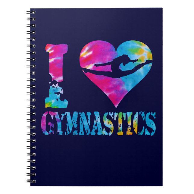 Jag älskar anteckningsboken för gymnastikTiefärg Anteckningsbok Med Spiral (Framsidan)