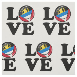 Jag älskar Antigua och Barbuda som ler flagga Tyg