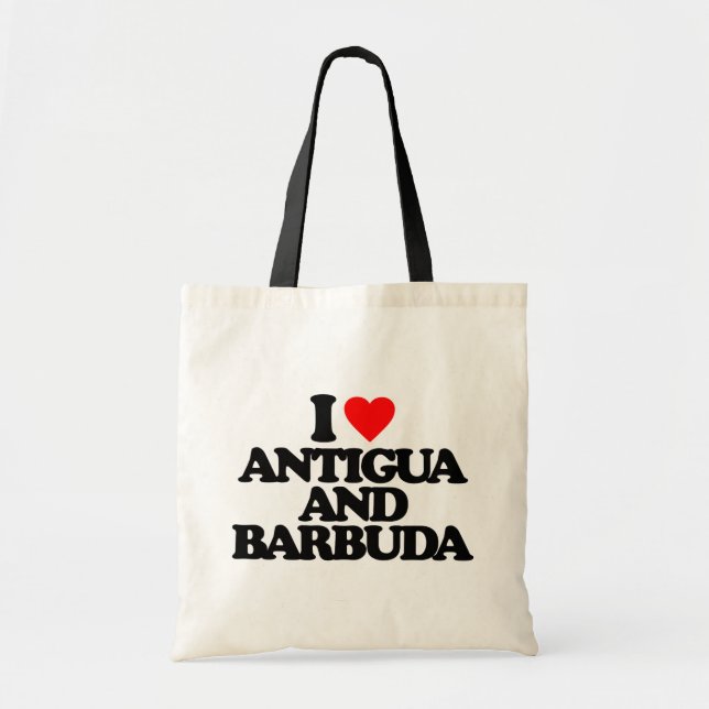 JAG ÄLSKAR ANTIGUA OCH BARBUDA TYGKASSE (Framsidan)