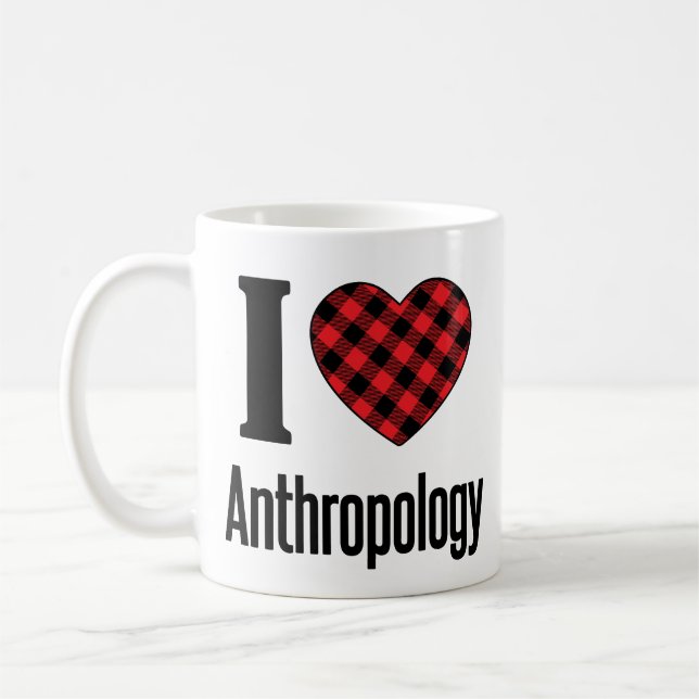 Jag älskar antropologi kaffemugg (Vänster)