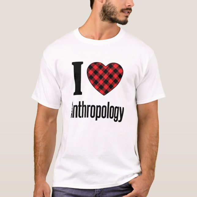Jag älskar antropologi t shirt (Framsida)