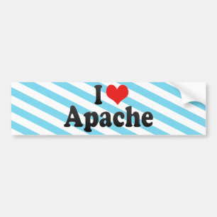 Jag älskar Apache Bildekal