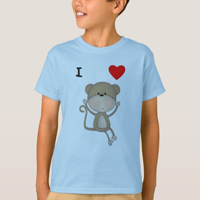 Jag älskar apor tee shirt (Framsida)