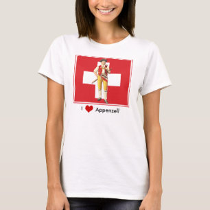 Jag älskar Appenzell - färgrik Ethno T-shirt