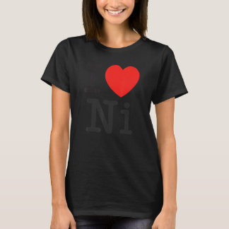 Jag älskar Apple Ny Och Nickel  Periodiska Systeme T Shirt