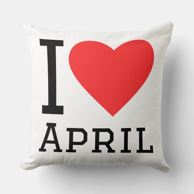 Jag älskar april  kudde (Framsida)