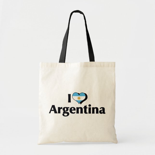 Jag älskar Argentinaflaggan Tygkasse (Framsidan)