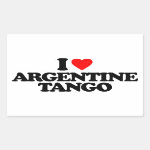 JAG ÄLSKAR ARGENTINSK TANGO REKTANGULÄRT KLISTERMÄRKE