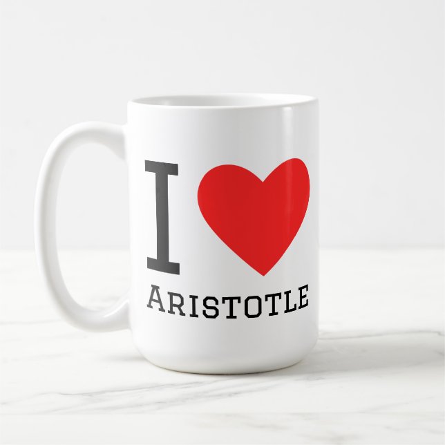 Jag älskar Aristoteles  Kaffemugg (Vänster)