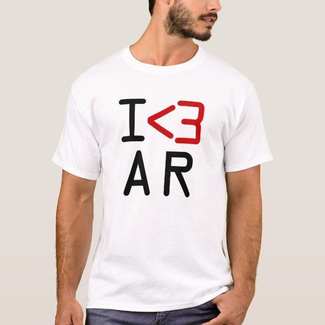 Jag älskar Arkansas AR Delstatens stolthet Grafik Tee (Framsida)