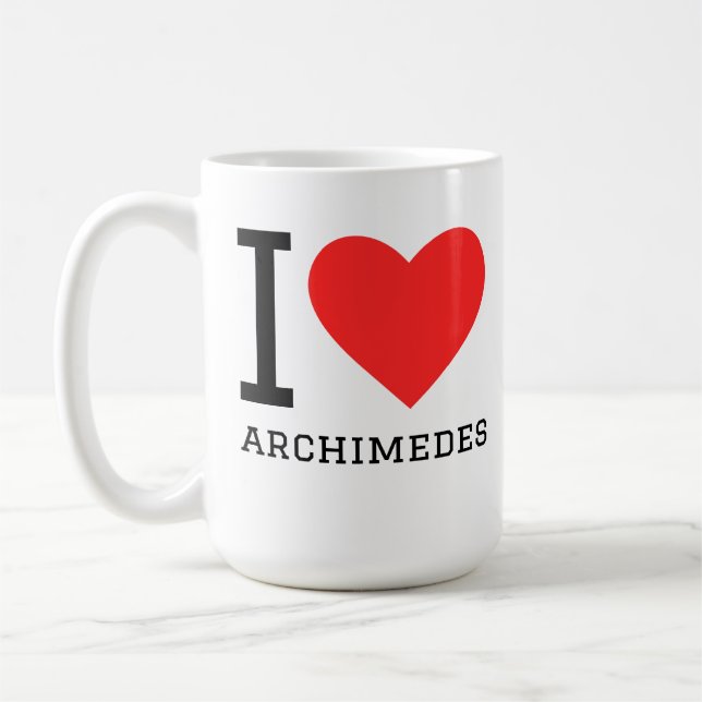 Jag älskar arkimedes kaffemugg (Vänster)