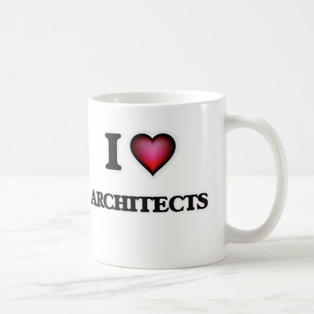 Jag älskar arkitekter kaffemugg (Höger)