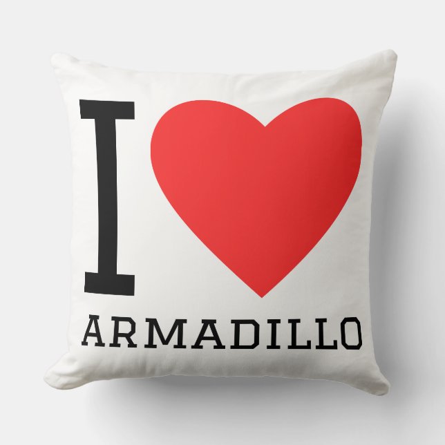 Jag älskar armadillo kudde (Framsida)