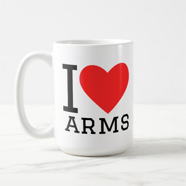 Jag älskar armar kaffemugg (Vänster)