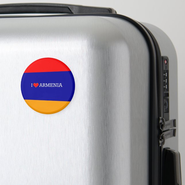 Jag älskar Armenien, flagga av Armenien Magnet (In Situ (Luggage))