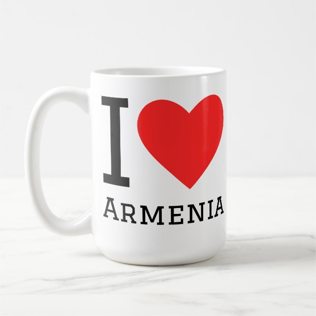 Jag älskar Armenien  Kaffemugg (Vänster)