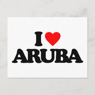 JAG ÄLSKAR ARUBA VYKORT