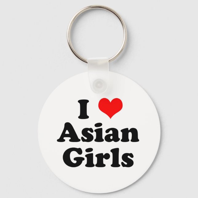 Jag älskar asiatiska flickor nyckelring (Framsida)