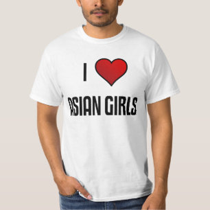 Jag älskar asiatiska flickor tee shirt